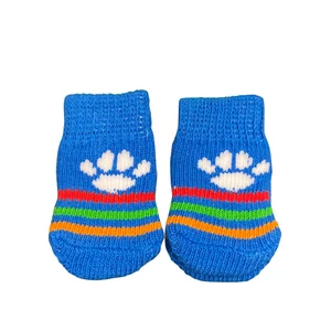 Modré psie ponožky s labkovým protišmykom, v rôznych veľkostiach