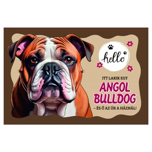 Anglický buldog – rohožka pred dvere (60 × 40 cm)