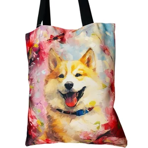 Veľká plátená taška s motívom Shiba Inu