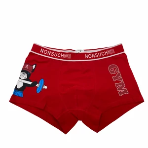 Dospelé nohavičky s motívom francúzskeho buldočka - červené, veľkosť M