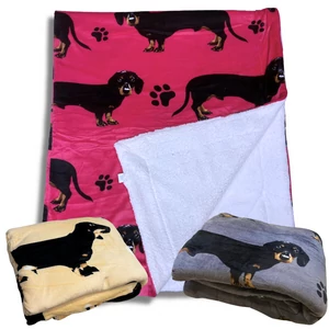 Pléd s motívom jazvečíka, PRÉMIUM mikroplüss, 200 x 230 cm, v rôznych farbách