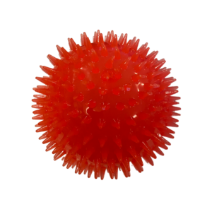 Kiharaphatatlan fogtisztító labda kutyáknak, 12 cm, piros