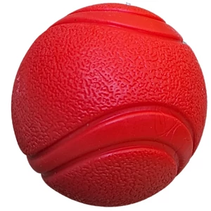Pevná gumová loptička z TPR pre psov 6 cm, červená