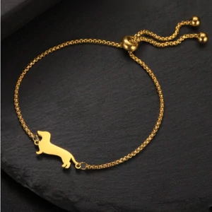  BASIC tacskó karkötő, ezüst, csúszó labdás állítással