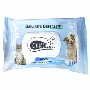 Carezze vlhčené utierky s talkovým parfémom pre malé zvieratá, 20 ks