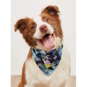 Šatka pre psa s motívom mopslíka astronauta, s nastaviteľným obojkom - veľkosť M