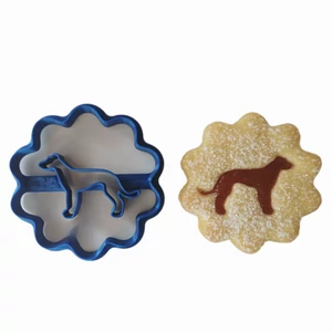 Formičky na linecké koláčiky so vzorom chrtov, modré