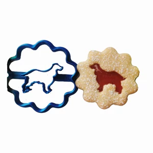 Formičky na linecké koláčiky so vzorom spaniela, modré