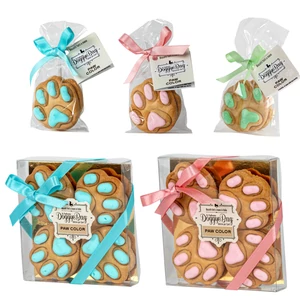 DoggyeBag remeselné psie sušienky – jogurtom obalené labkové maškrty, vo viacerých farbách a baleniach