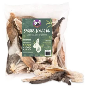 Sušené chlpaté králičie uši 100 g, HAPPY BULLDOG