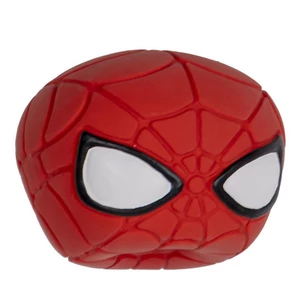 Spider-Man latexová pískacia loptička, 7,5 x 8 x 9 cm