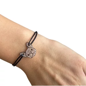 Happy Bulldog nastaviteľný náramok