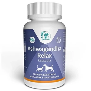 Ashwagandha Relax kapsuly proti stresu a úzkosti pre psov a mačky, 60 kapsúl – PETAMIN
