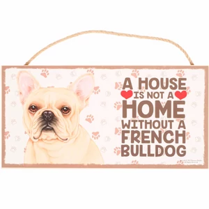 Prémiová drevená doska, hnedý vzor francúzskeho buldočka