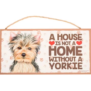 Prémiová drevená tabuľa, s motívom yorkšírskeho teriéra