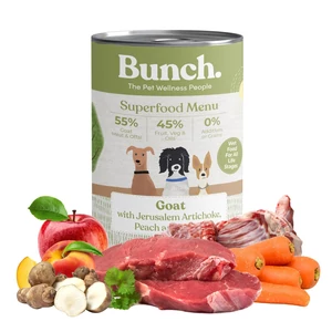 BUNCH Varené menu z kozieho mäsa s topinambúrom, mrkvou a jablkom, 400 g