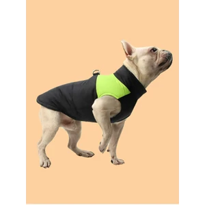 Nepremokavá zimná vesta pre psa, čierno-žltá, dostupná vo viacerých veľkostiach