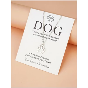 Labka náhrdelník - strieborný