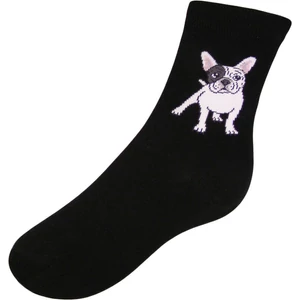 Ponožky s vzorom hlavy francúzskeho buldočka, bavlnené