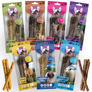 Happy Bulldog Prírodný mäsový stick balík, 7 x 50 g