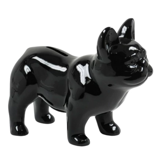 Stojaca pokladnička francúzsky buldoček, čierna