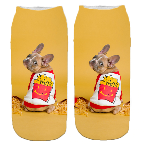 3D ponožky Fancia s buldogom vo veľkostiach 34-39, zemiakové
