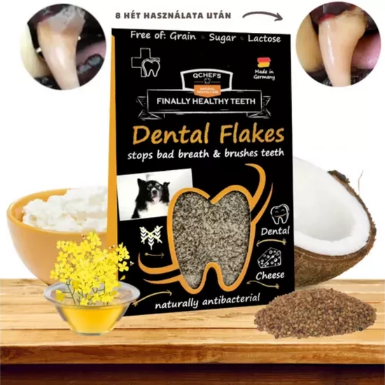Prírodné vločky na čistenie zubov pre psov - Qchefs Dental Flakes