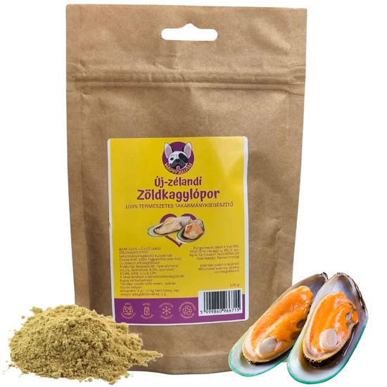 100% Prášok zo Zelených mušlí pre psov 100 g, HAPPY BULLDOG