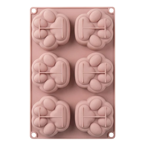 Silikónová forma na výrobu zmrzliny v tvare labky (6 ks)