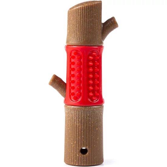 Odolná bambusová tyčinka pre psov z prírodného dreva, 12,7 x 3,2 cm, červená