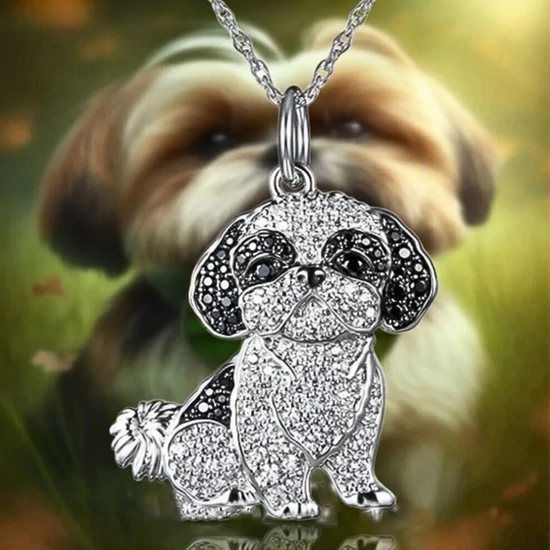 Shih-Tzu mintás nyaklánc