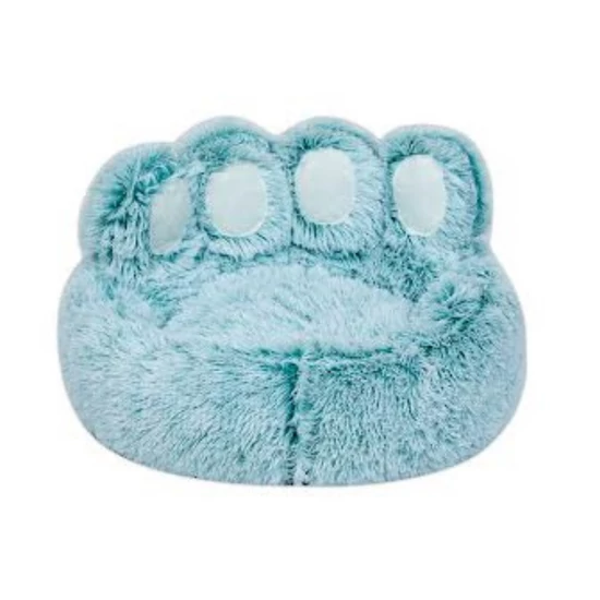 Extra mäkký chlpatý pelech v tvare labky - 60 cm, mätovo zelená