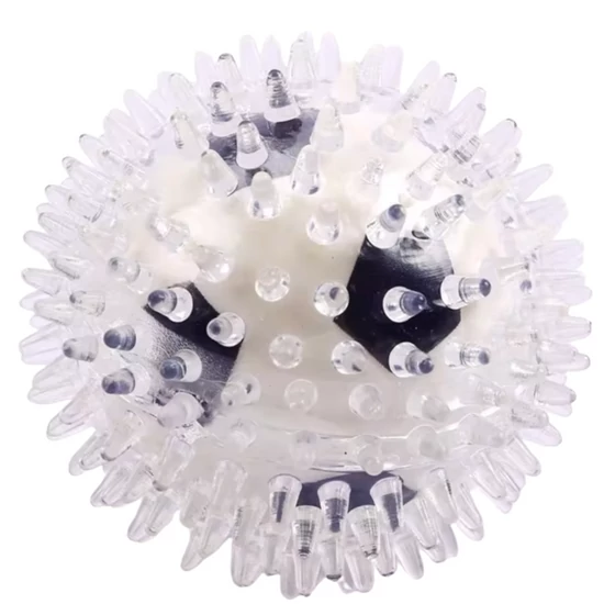 Nezničiteľná, čistiaca pichľavá lopta pre psov, 9 cm, futbalová lopta