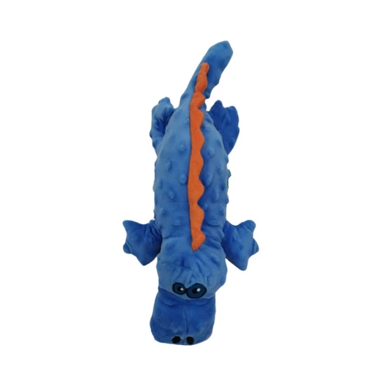 Plyšová hračka pre psov s dinosaurami, modrá