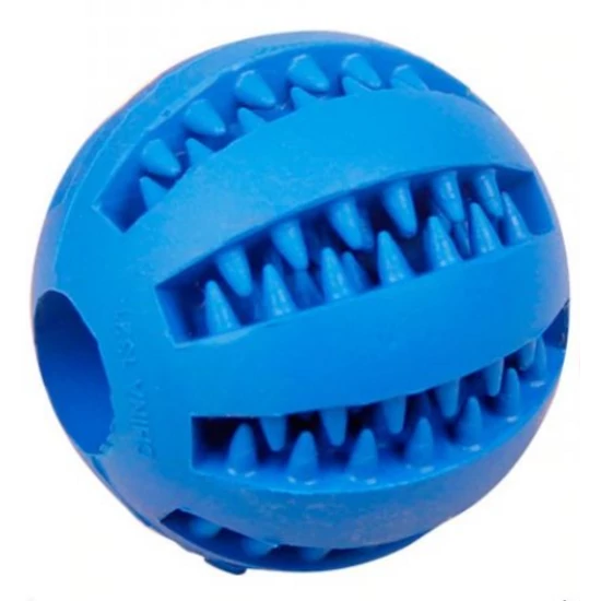 Denta Fun mätová čistiaca gumová loptička – 7 cm, modrá