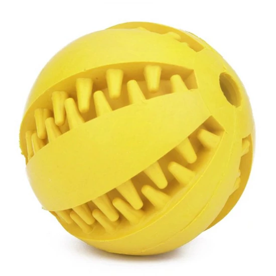 Denta Fun mätová čistiaca gumová loptička – 5 cm, žltá