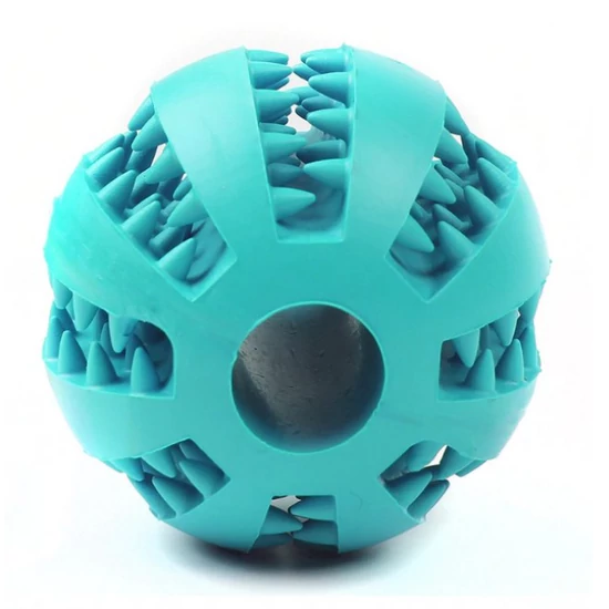 Denta Fun mätová čistiaca gumová loptička – 7 cm, svetlomodrá