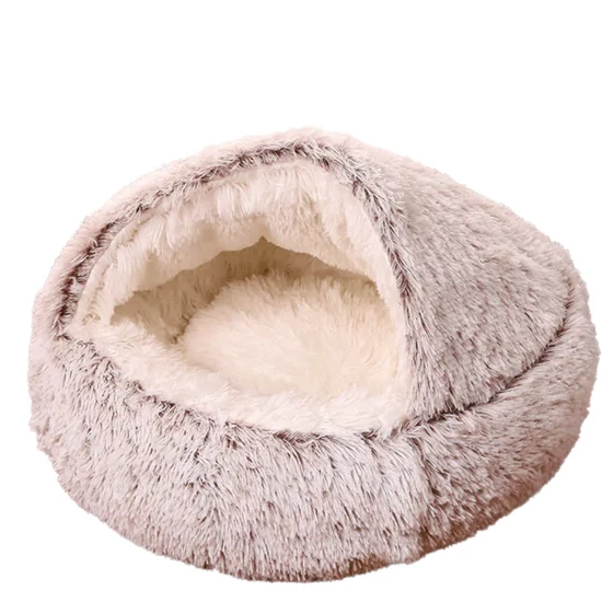 Extra mäkký chlpatý umývateľný pelech pre zvieratá, 60 cm, hnedý