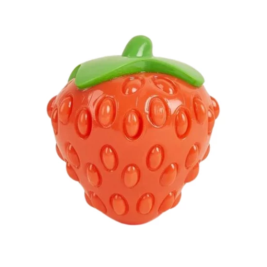 Pískacia hračka pre psov jahoda, 10 cm