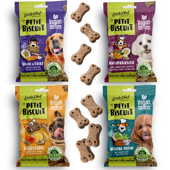 Little Chef funkcionális, vegán, gabonamentes kutyasnack csomag, 4x100 g