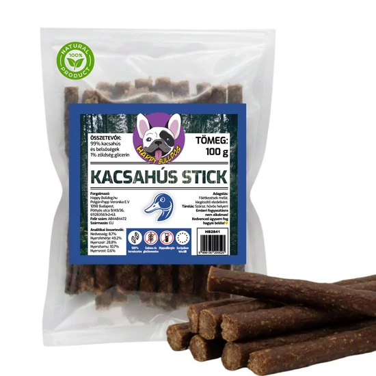 100 % prírodná kačacia tyčinka, HAPPY BULLDOG