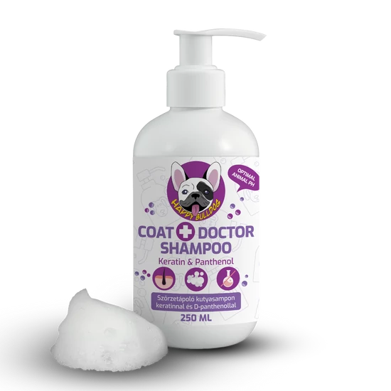 Happy Bulldog Coat Doctor šampón pre psov s keratínom a pantenolom, 250 ml