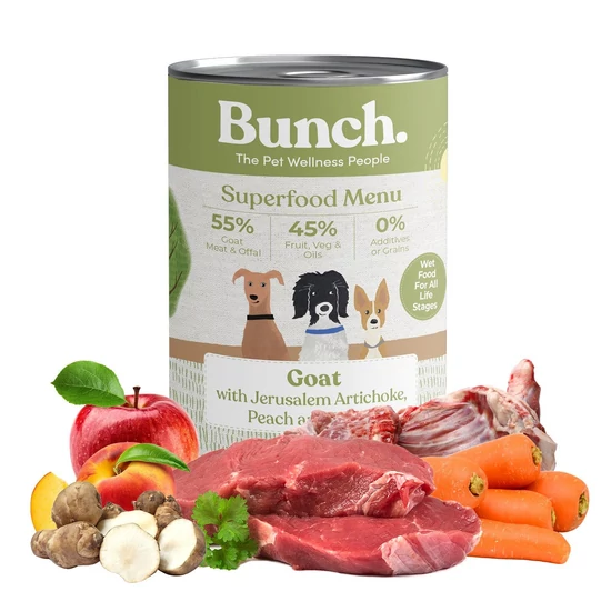 BUNCH Varené Kozie Menu s topinambúrom, mrkvou a jablkom, 400 g