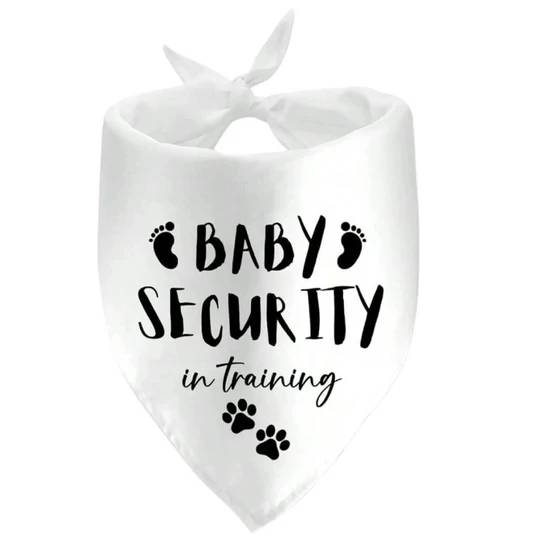 Psia šatka na oznámenie príchodu bábätka – Baby Security in Training
