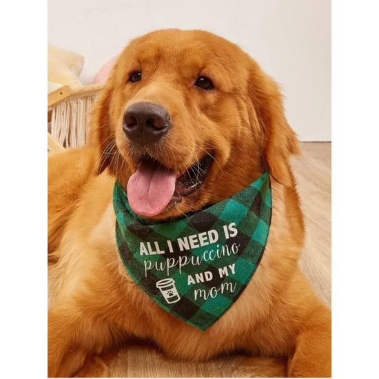 Šatka s nápisom &quot;All I need is puppucino and my mom&quot;