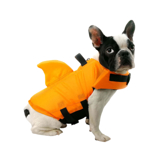 Záchranná vesta pre psy so žraločou kožou M (8-22 kg)