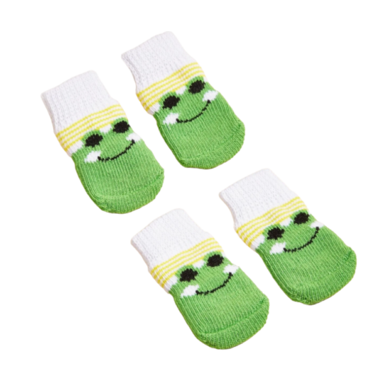 Pokojné zelené ponožky pre psov s protišmykovou podrážkou, veľkosť S