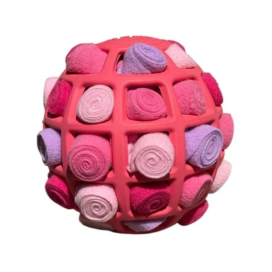 SniffJoy ružová čuchacia hračka – interaktívna hra na hľadanie maškŕt pre psov