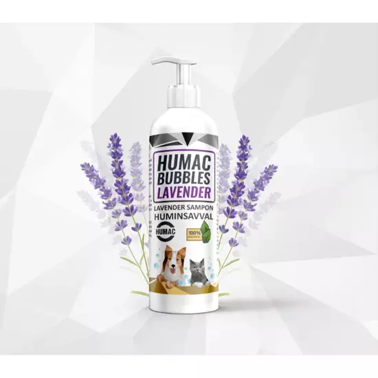 Humac Bubbles Levanduľový prírodný šampón pre psov, 250 ml