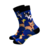 Ponožky s potlačou francúzskeho buldočka, 39-42, modré